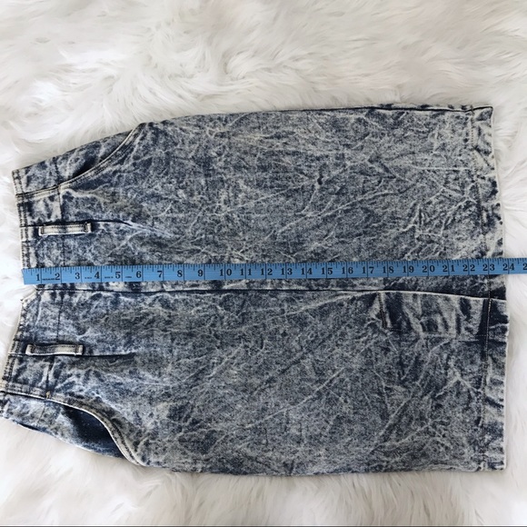 Vintage Blue Denim Pencil Skirt - Picture 5 of 8